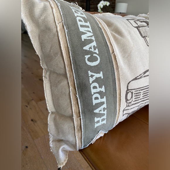 HAPPY CAMPER throw pillow-like new! - Picture 3 of 10